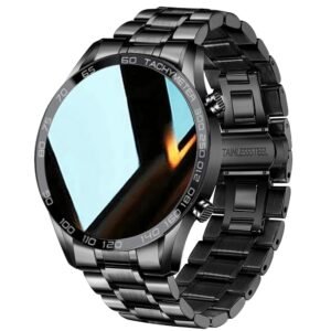 FILIEKEU Men Smart Watch for Android iOS, Bluetooth Calls Voice Chat with Heart Rate/Sleep Monitor Fitness Tracker, 1.3" Full Touch Screen IP67 Waterproof Stainless Steel Activity Tracker for Men